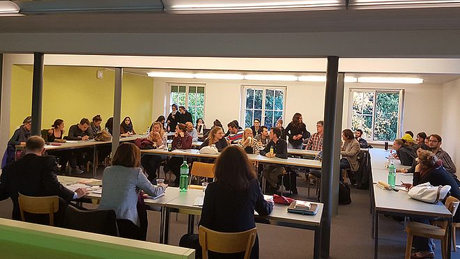Die Podiumsdiskussion im Seminar für Nahoststudien